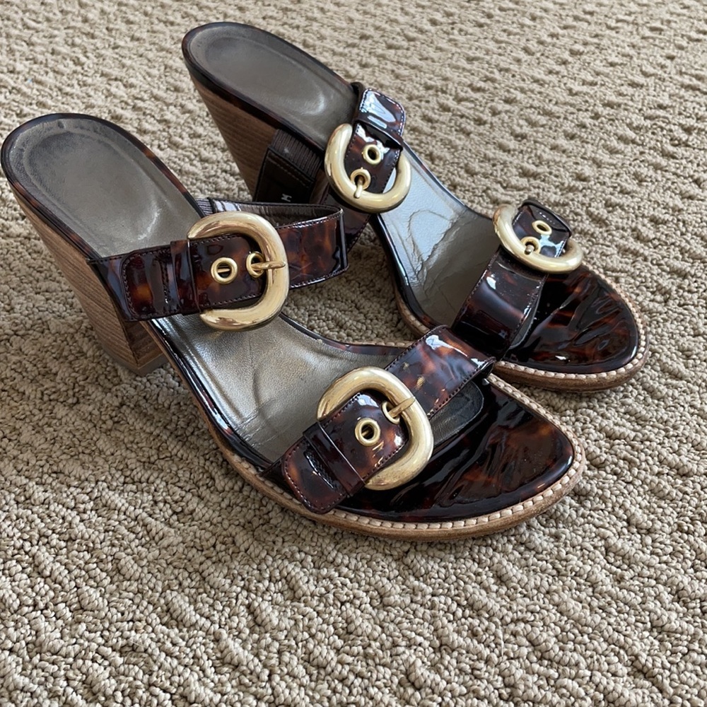 Vintage Y2k 90s Stuart Weitzman Slides Sandals - image 1